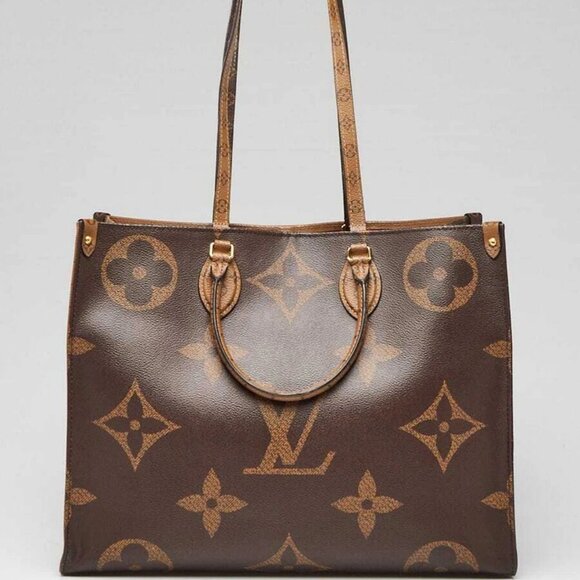 Louis Vuitton Monogram Giant Reverse Canvas Onthego GM Tote Bag - Picture 1 of 12
